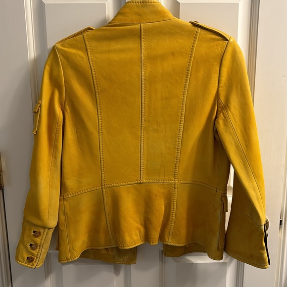 Tory Burch yellow leather jacket - Picture 2 of 4